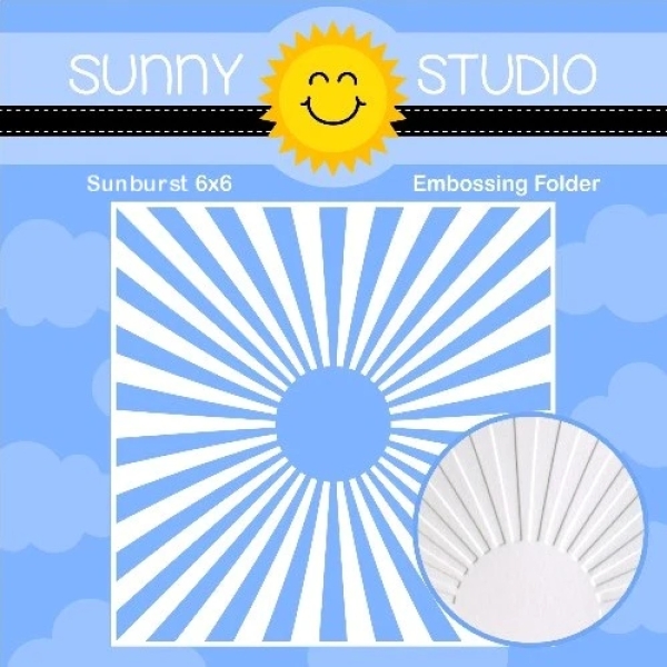 Sunburst 6x6 Embossing Folder - Sunny Studio Stamps