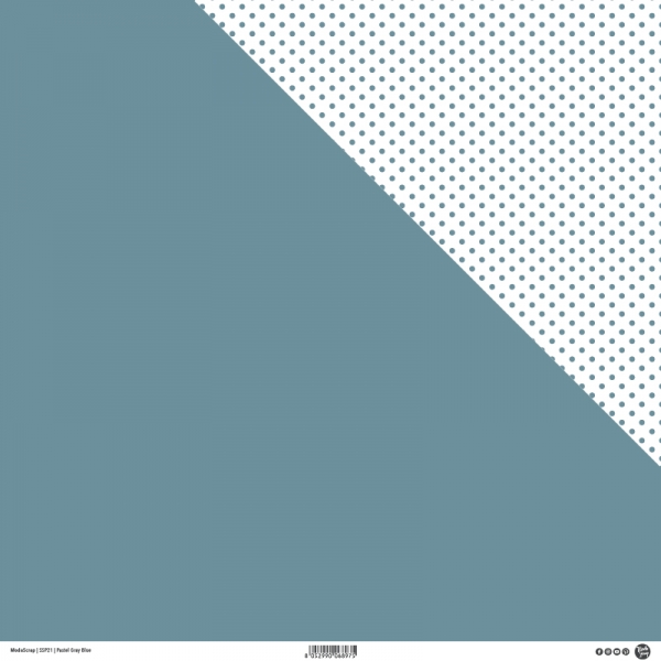 Pastel Gray Blue, Designpapier - ModaScrap