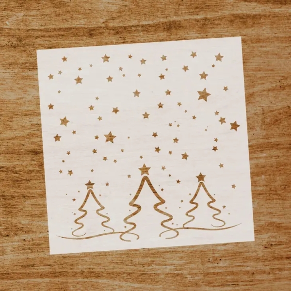 Weihnachtsbäume, Schablone - Evyre