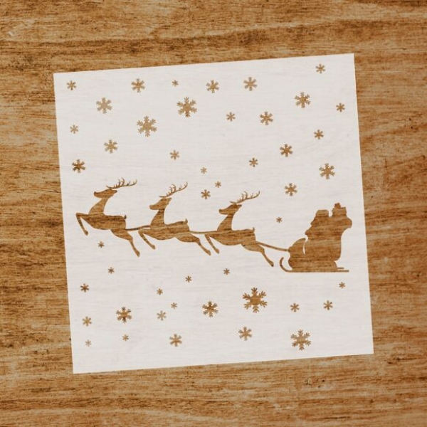 Weihnachtsschlitten, Schablone - Evyre