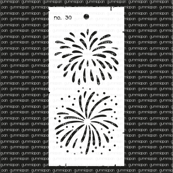 Schablone #30 Feuerwerk - Gummiapan