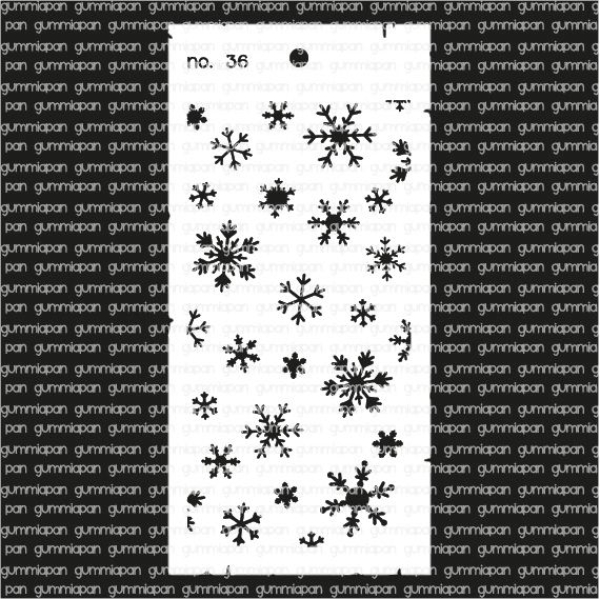 Schablone #36 Schneeflocken - Gummiapan