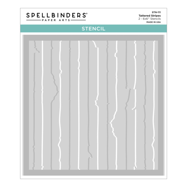 Tattered Stripes, Schablone - Spellbinders