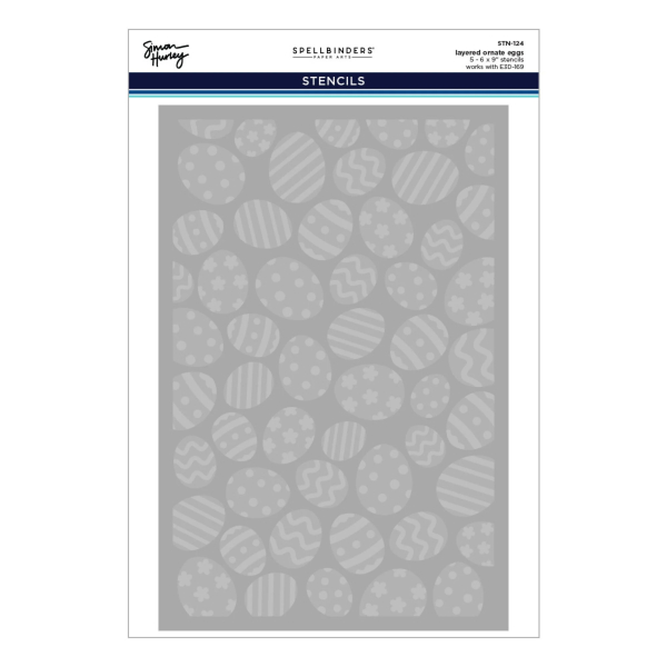 Layered Ornate Eggs, Schablone - Spellbinders