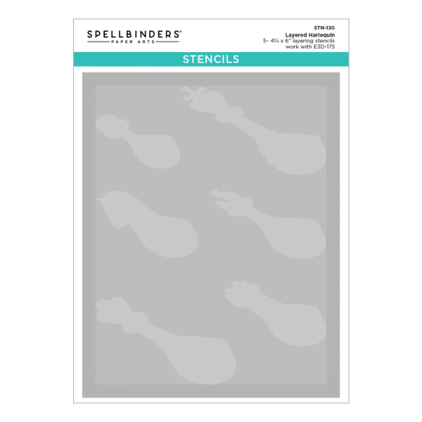 Layered Harlequin, Schablone - Spellbinders