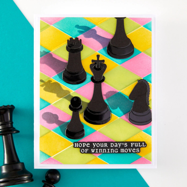 Layered Harlequin, Schablone - Spellbinders