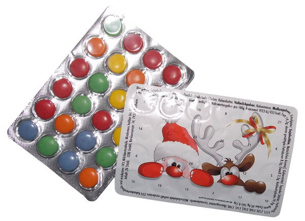 Mini-Adventkalender mit Schokolinsen