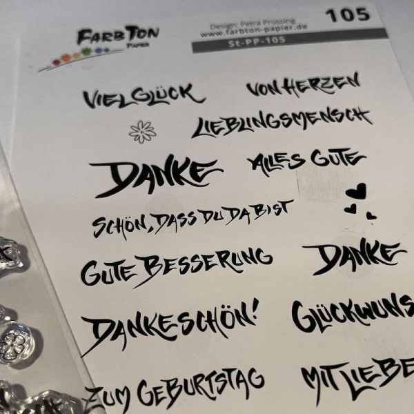 Schriften #105, Stempel - Farbton Papier