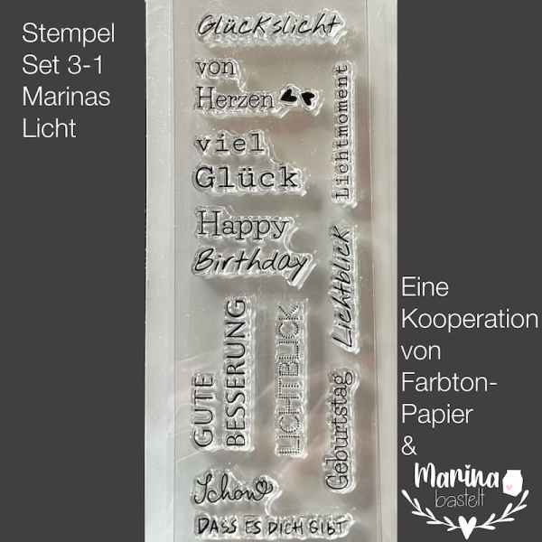 Stempel-Set für Marinas Licht - Farbton Papier
