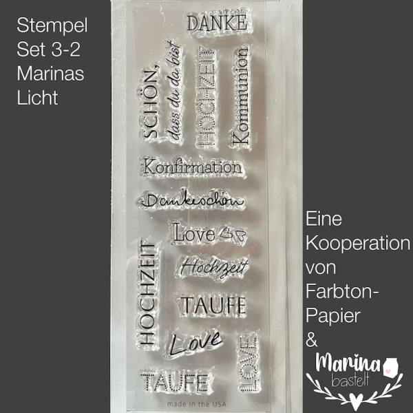 Stempel-Set für Marinas Licht - Farbton Papier