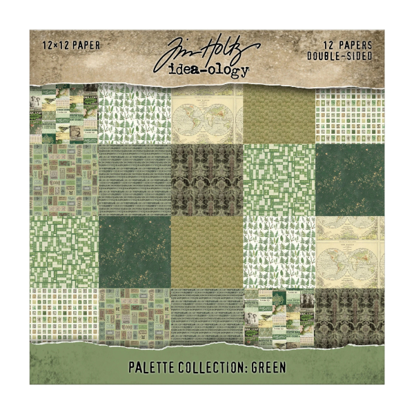 Palette Collection Green, 12x12 Paperpad - Tim Holtz