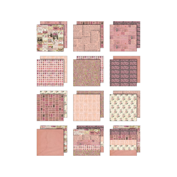 Palette Collection Pink, 8x8 Paperpad - Tim Holtz