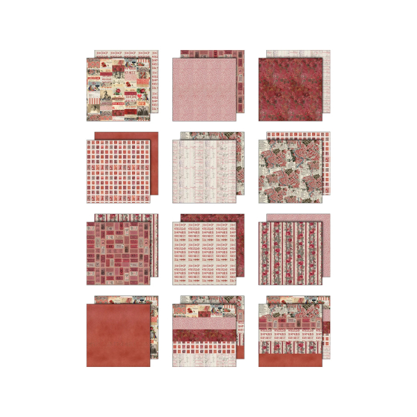 Palette Collection Red, 8x8 Paperpad - Tim Holtz