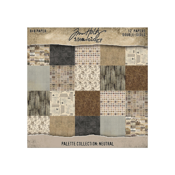 Palette Collection Neutral, 8x8 Paperpad - Tim Holtz