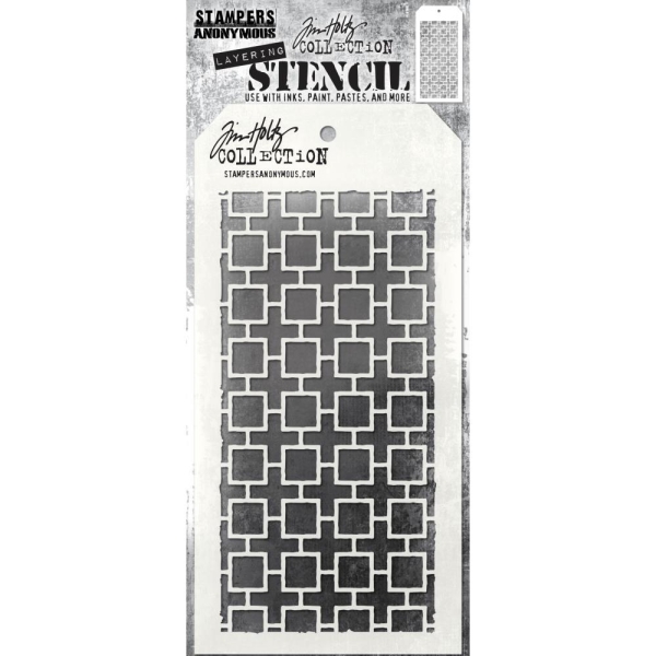 Linked Squares, Layered Stencil - Tim Holtz