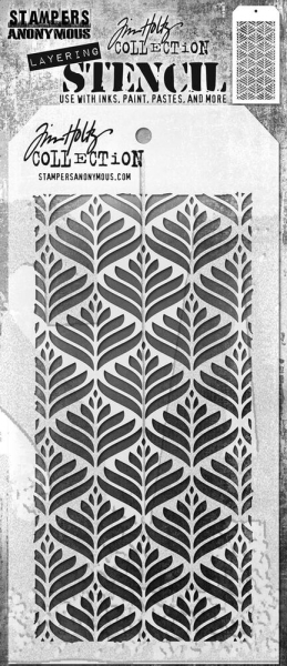 Deco Leaf, Layering Stencil - Tim Holtz