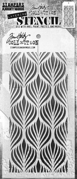 Deco Feather, Layering Stencil - Tim Holtz