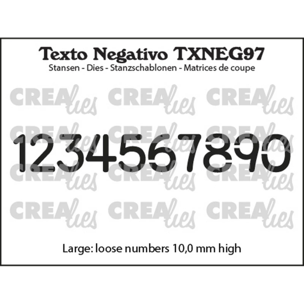 Numbers Large (Negativ), Stanze - Crealies