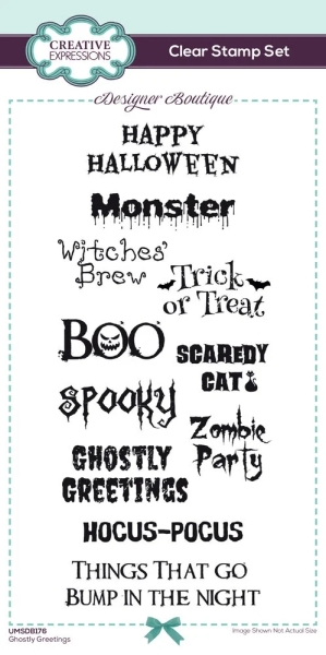 Ghostly Greetings, Clearstamp - Creative Expressions