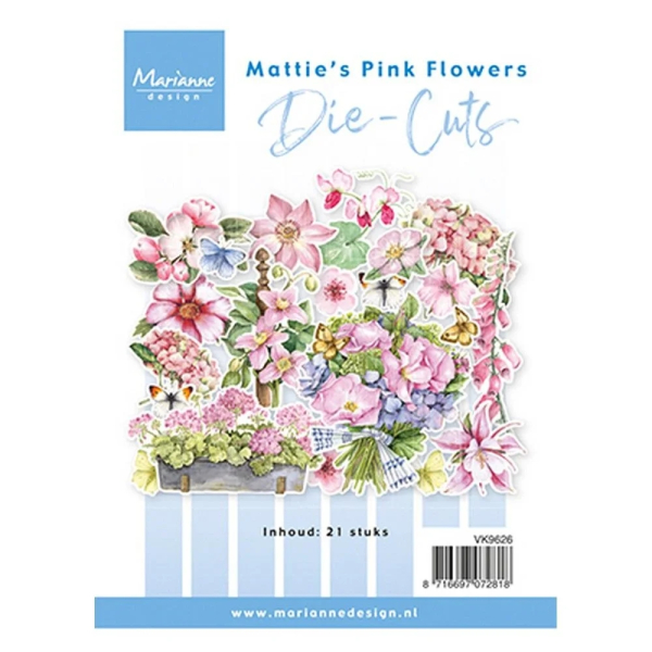 Mattie's Pink Flowers, Die-Cuts - Marianne Design