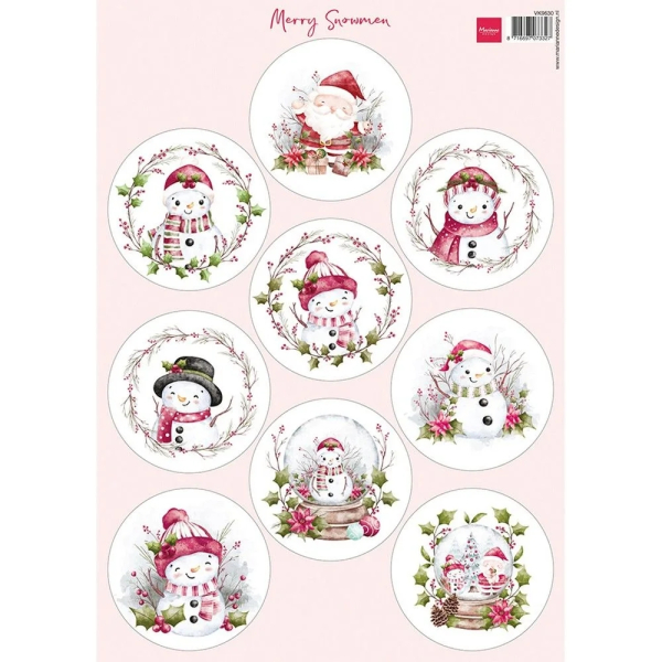 Cutting Sheet Merry Snowmen - Marianne Design