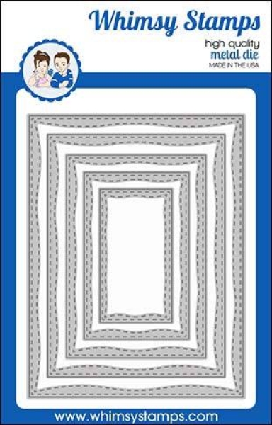 Wonky Stitched Rectangles, Stanzen - Whimsy Stamps
