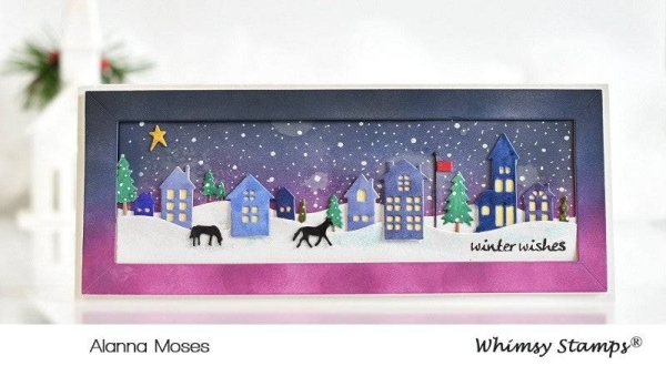 Slimline Scenic Countryside, Stanzen - Whimsy Stamps
