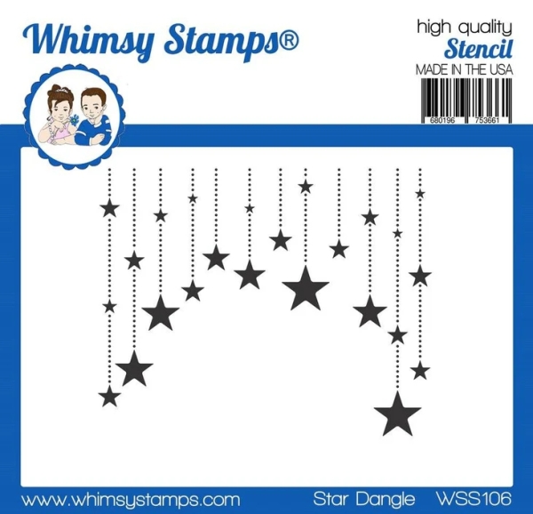 Star Dangle, Schablone - Whimsy Stamps