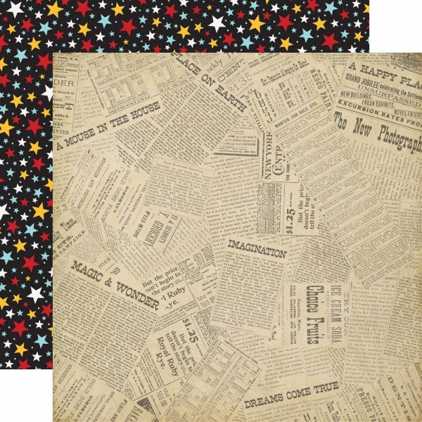 Wish Upon A Star, Newsprint, Designpapier - Echo Park