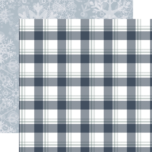 Winterland - Snow Place Plaid, Designpapier - Echo Park Paper