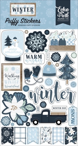 Winter, Puffy Stickers - Echo Park