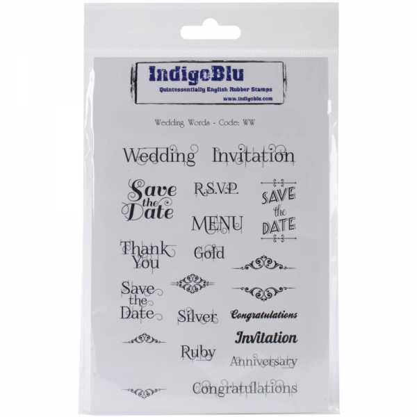 Wedding Words, Clingstamp - IndigoBlu