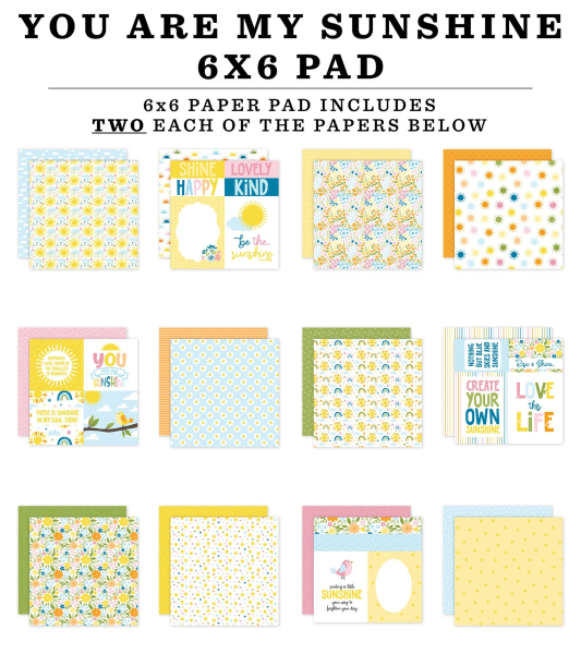 You are my Sunshine 6x6 Paperpad - Echo Park