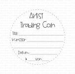Artist Trading Coin, Rubberstamp - Gummiapan
