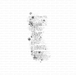 Thin Text with Snowflakes, Rubberstamp - Gummiapan