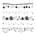 Weihnachtsbordüren, Clearstamp - Rayher