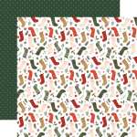 Christmas Village - Joyful Stockings, Designpapier - Carta Bella
