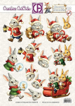 Snowy Bunnies #02, Creative CutOuts - Creatief Art