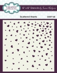 Scattered Hearts, Schablone - Creative Expressions