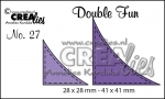 Double Fun #27 Corners With Stitchline, Stanze- Crealies