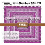 Crea-Nest-Lies XXL #171 Squares with Postage Stamp Border, Stanze - Crealies