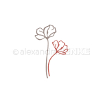 Lineart Fächerblume Set, Stanze - Alexandra Renke