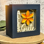 Quadratische Box für Schriftstanzen, Stanze - Farbton Papier