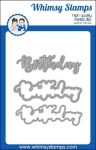 Birthday Word and Shadow, Stanzen - Whimsy Stamps